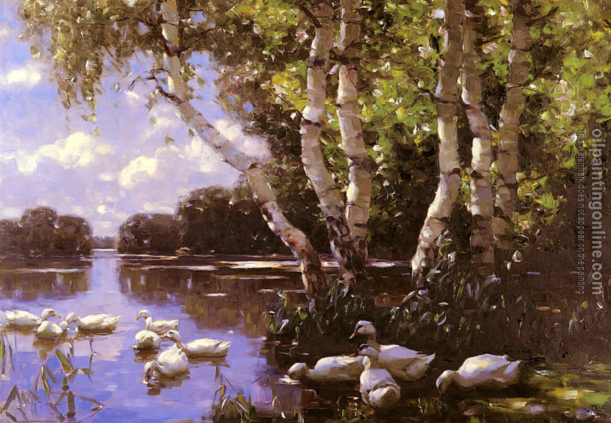 Alexander Koester - Elf Enten Unter Birken Und Im Wasser